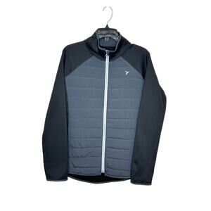 Old Navy Performance Zip Up Jacket XXL 16 Black Quilted Athletic Running Outdoor